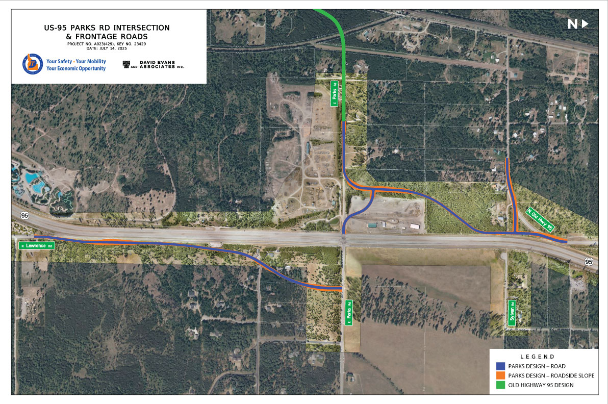 Spec sheet for US95 Frontage Roads